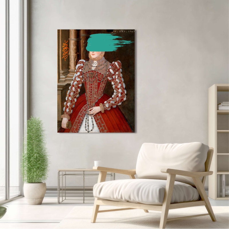Pop And Funny Portraits Of Ladies And Knights, Milady by Eric Chestier - Wrapped Canvas Print, 70cm H x 50cm W