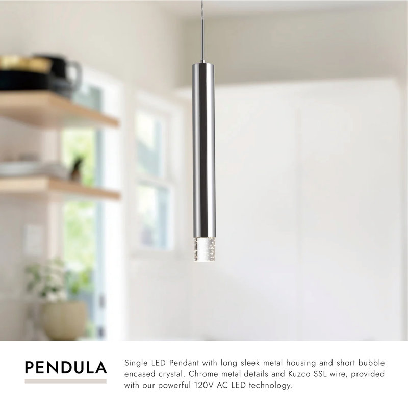 Pendula 1 - Light LED Pendant, Brushed Nickel