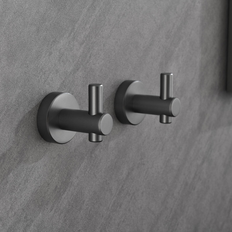 Ensemble de 6 serviettes murales pour salle de bain, Gunmetal