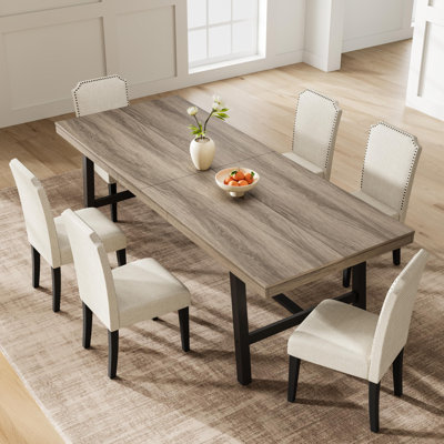 with Iron Base Dining Table