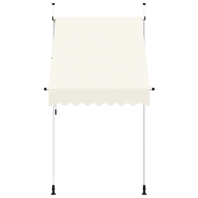 Dakota Fields 1.5cm W x 1.2cm D Fabric Cover Retractable Patio Awning, Cream