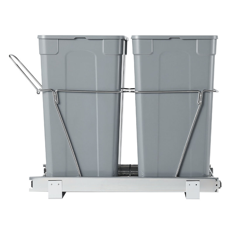 Double poubelle escamotable 27QTx2, 17,5 gallons