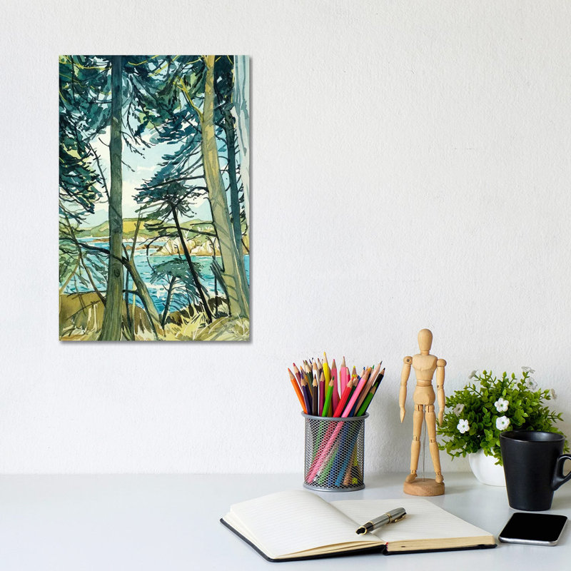 Point Lobos Pines 1 Piece Wrapped Canvas Painting, 20.32 cm H x 30.48 cm W
