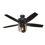 Bennett 52" 5 - Blade Traditional Indoor Ceiling Fan with Lights and Remote
