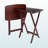 Ella Two-Piece Rectangular Snack Table Set with Dark Brown Finish, 21.45'' L X 14.79'' D