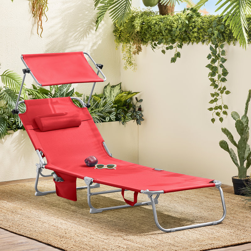 Adeeva 195cm Long Single Chaise, Red