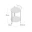 2 Tier Tea Wine Serving Cart for Kitchen, 75cm Drinks Metal and Tempered Glass Bar Trolley
