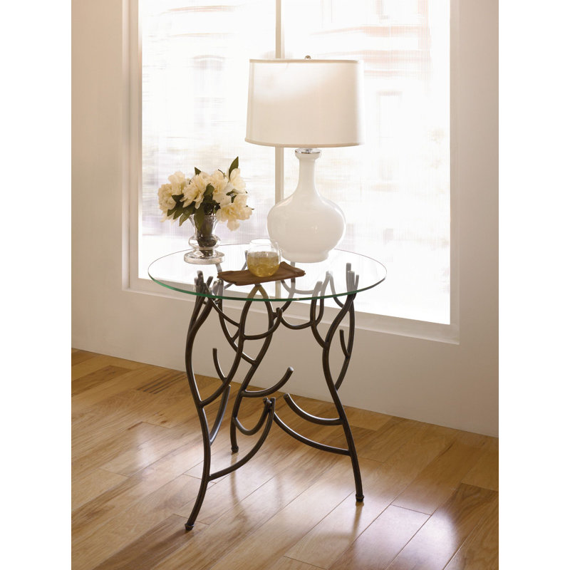 Karlie Glass Top End Table