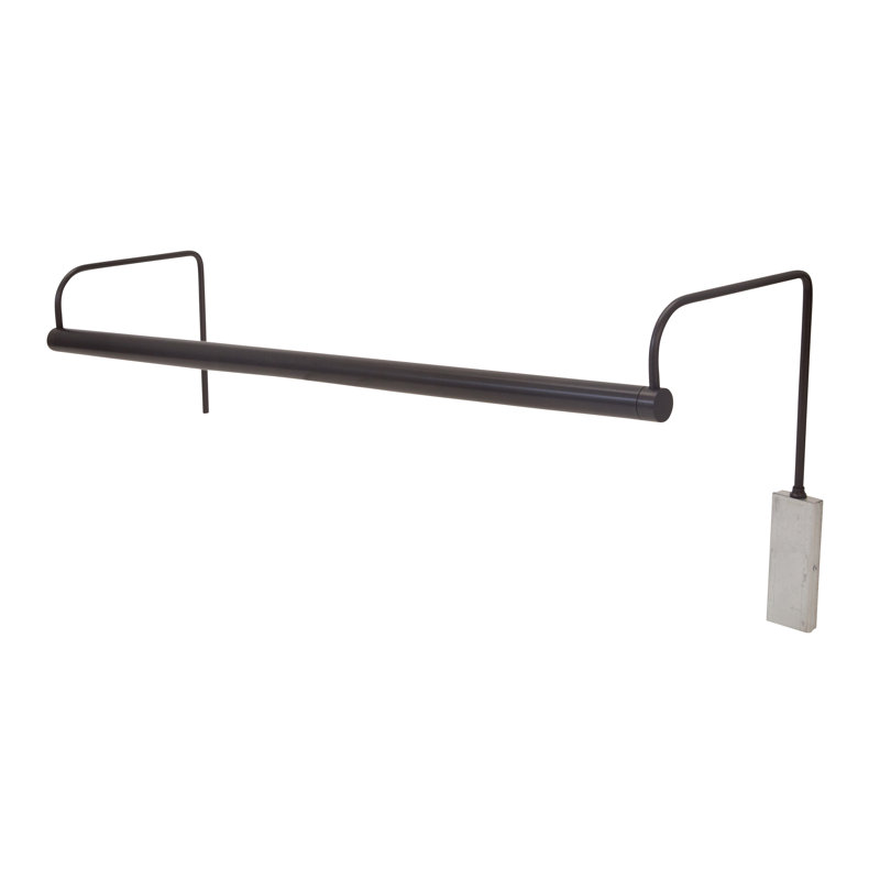 Applique pour tableau 1 lumière Barto, Bronze huilé, H 7,5 po x l 29 po x P 8 po