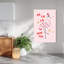 Fa La La Flamingo Abstract Bird Flamingo Tropical Winter Wall Art Print 1 Piece Wrapped Canvas Wall Art-1773226300