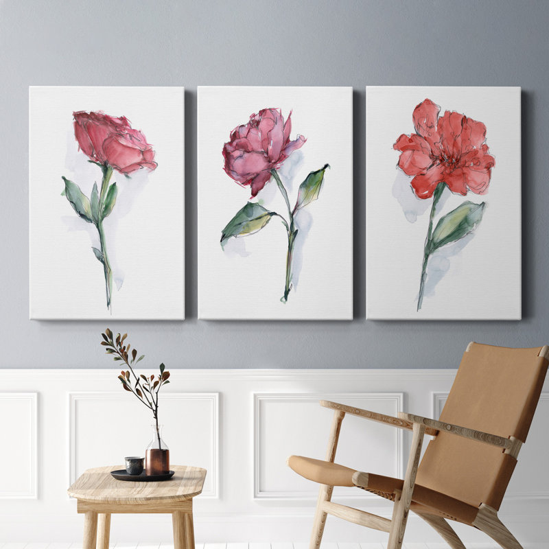 Aquarelle sur toile Contour II de qualité supérieure - Toile tendue avec châssis, H 60 po x l 120 po x P 3 po