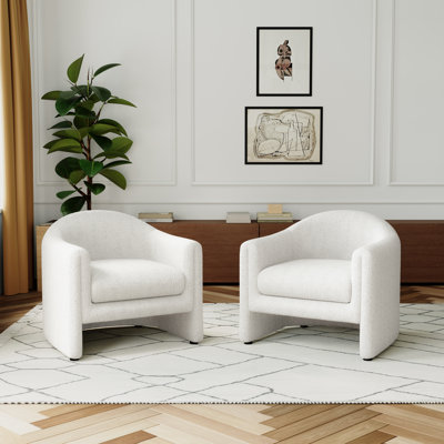 Esly 82Cm Wide Velvet Barrel Chair