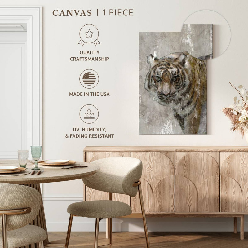 Yeux de tigre, H 39 po x l 26 po