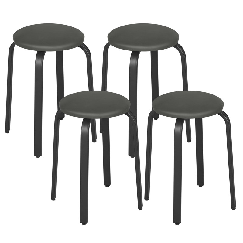 Meenah Steel Accent Stool, Grey