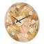 Golden Palm Leaves II - Horloge murale Mid-Century-63892729
