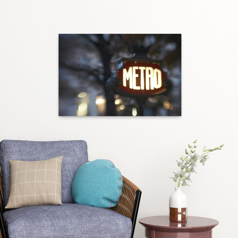 Art urbain contemporain Le Metro, H 16 po x l 24 po