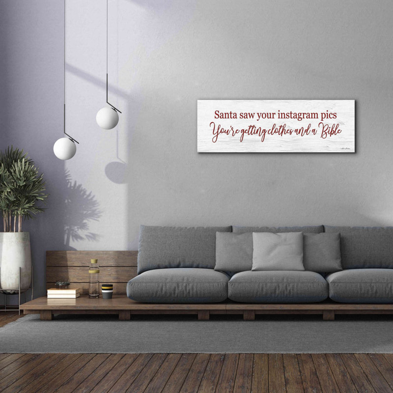 «Santa Saw ...» par Lori Deiter, art mural sur toile, H 20 po x l 60 po