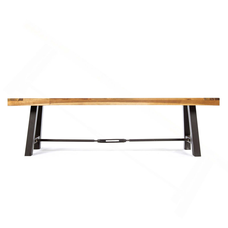 Banc de salle à manger en bois d'acacia, siège de patio durable et élégant pour les jardins et les patios modernes