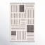 Geometric Handmade Kilim Wool/Cotton Area Rug in Ivory/Black-837964997