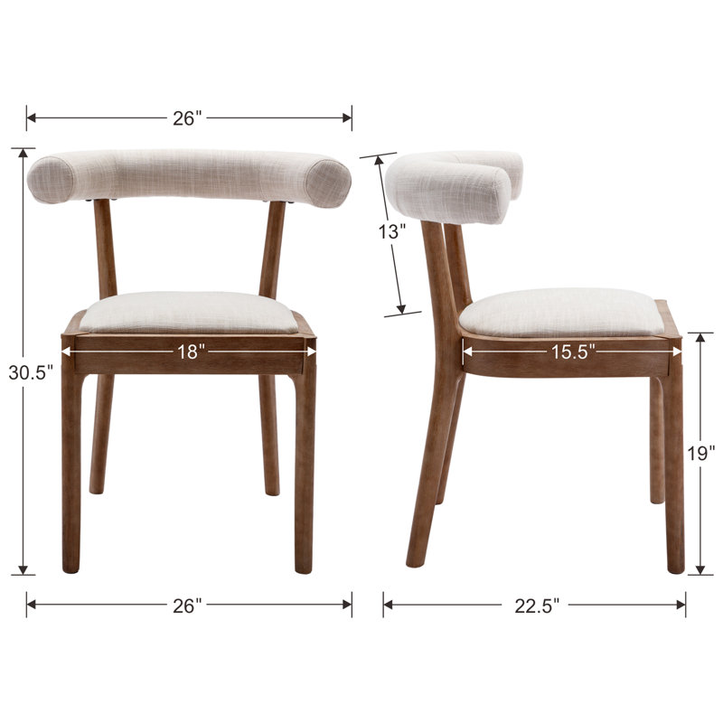 Modern Dining Table Set, Rectangular Dining Table And Upholstered Barrel Back Dining Chair With Solid Wood Frame For Dining Room/Kitchen