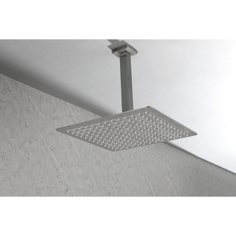 Water Saving Bathroom Shower Head - Stainless Steel, Brushed Nickel, High Rainfall With Self-Cleaning For Bath Rainfall, Saving,