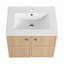 Meuble-lavabo mural de haute qualité avec lavabo en céramique et portes à fermeture douce-113754351