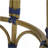 Outdoor PE Ratten And Aluminum 29.5" French Backless Barstools, Set Of 2, Navy Blue, Bamboo Print Finish-86062290