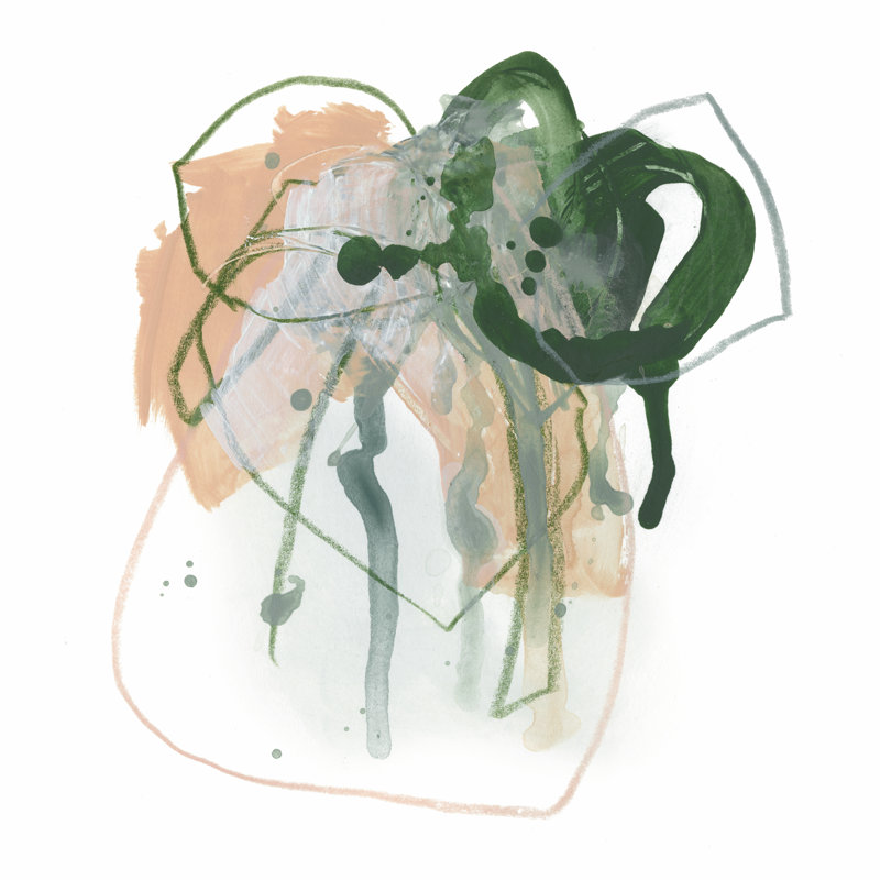 Terracotta Tangle I by June Erica Vess - Wrapped Canvas Painting, 30cm H x 30cm W x 3.8cm D