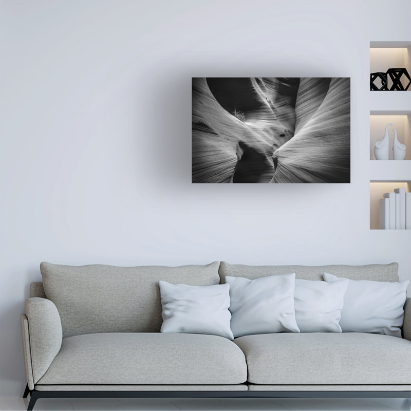 Art mural sur toile tendue - «Twist and Turns II» de Jon Evan pour décoration de salon, de chambre à coucher ou de bureau - 12 x 19