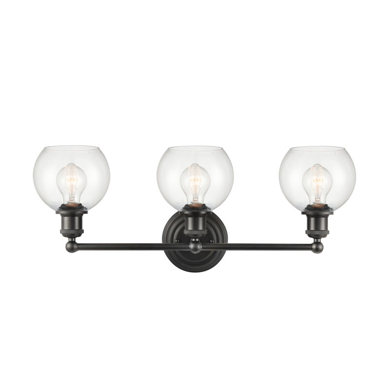 Cornersville 3 - Light Dimmable Vanity Light, Matte Black, Clear