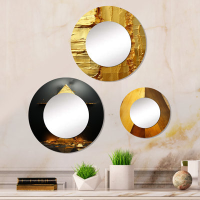 Ensemble de 3 miroirs en aluminium Eligha