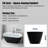 Freestanding Bathtub – 59 Inch Acrylic Soaking Bathtub, Black & White Free Standing Tub with Integrated Overflow & Pre-Installed Drain, Modern Freestanding Tub, CUPC Certified, for Home Spa