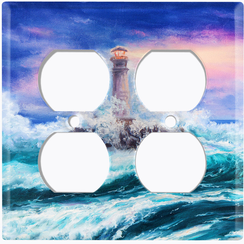 Plaque murale en aluminium 2 lumières Light House