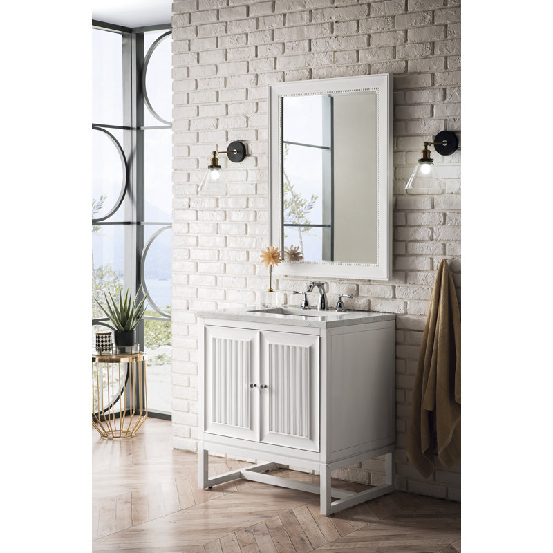 Athens 36 " Single Bathroom Vanity Base, Glossy White
