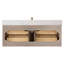 Cristo 55'' Wall Mounted Single Bathroom Vanity with Quartz Top-2023350454