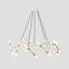 Luminaire de lustre moderne 41 "blanc et doré