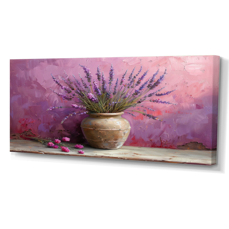 Ireene - lavande, art mural, Toile tendue, H 28 po x l 60 po