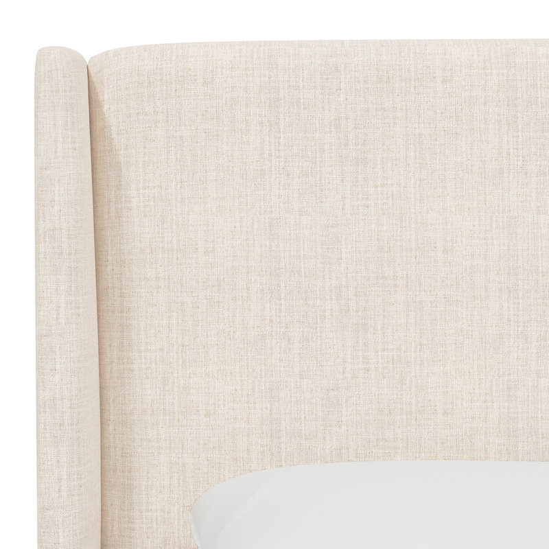 Tilly Upholstered Bed, King, Classic Talc Linen