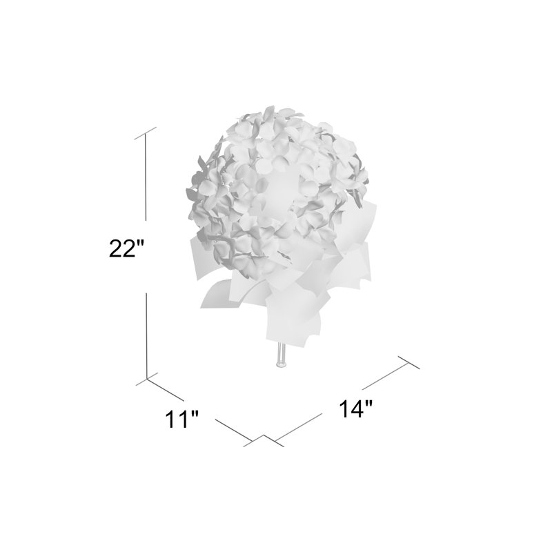 7 tiges d'hortensia artificielles en pleine floraison, Mélange forestier