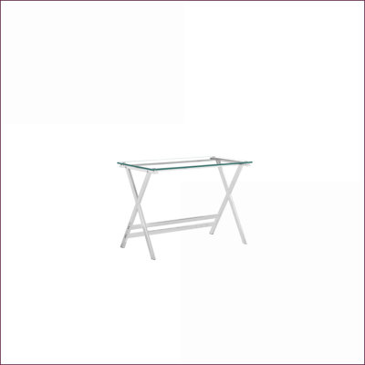 Table basse transparente en verre trempé pour le salon, peu encombrante Facile à nettoyer avec des bords arrondis