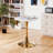 Square Tulip Dining Table for 2-4 Persons, 24 Inch Small Kitchen Table with Sturdy Golden Metal Pedestal Base, Modern Bistro Table for Small Space, Apartment, Cafe, Office, Living Room-1389641132-1389641122