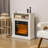 27" Electric Fireplace Heater with Mantel, Remote Control-104234753