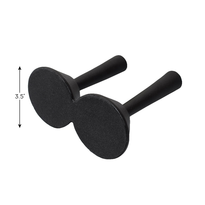 Bougeoir de table en aluminium, Noir, H 16 po x l 15 po x P 4 po