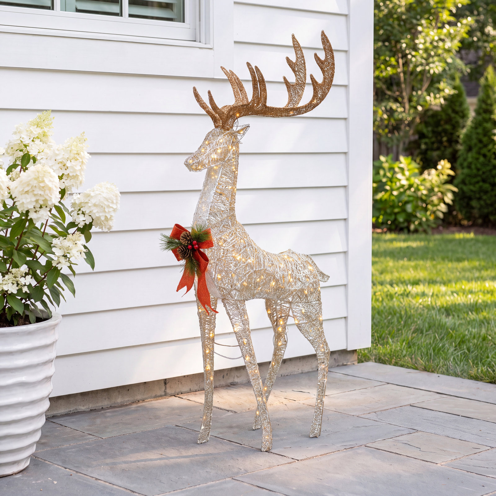 The Holiday Aisle® 55" Lighted Standing Buck