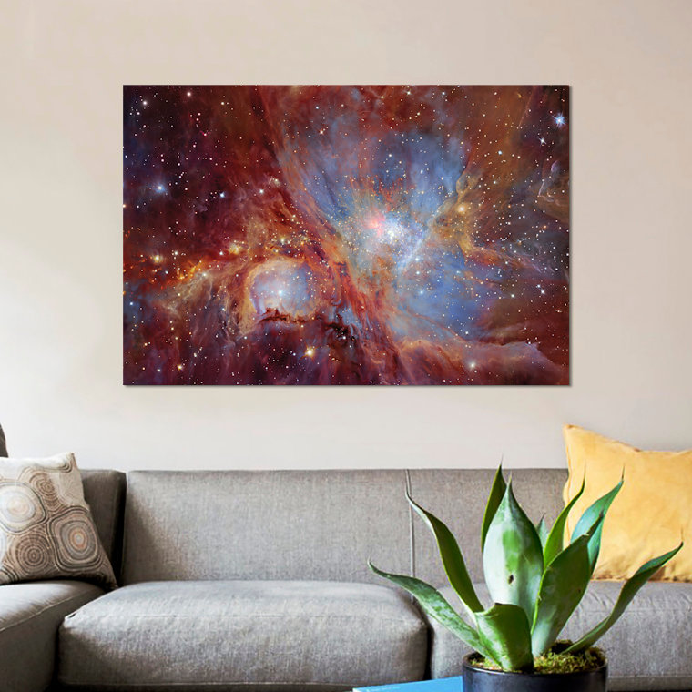 « orion nebula », impression sur toile, H 26 po x l 40 po x P 1,5 po, Toile tendue, Pas de tapis