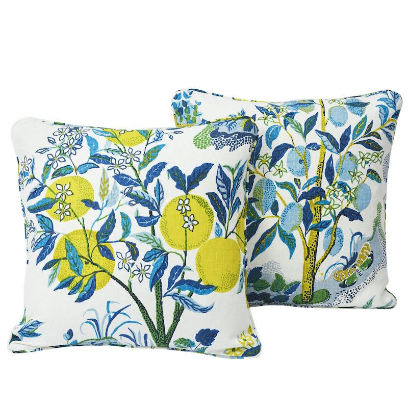 Citrus Garden Pillow, Pool, 18" H x 18" W