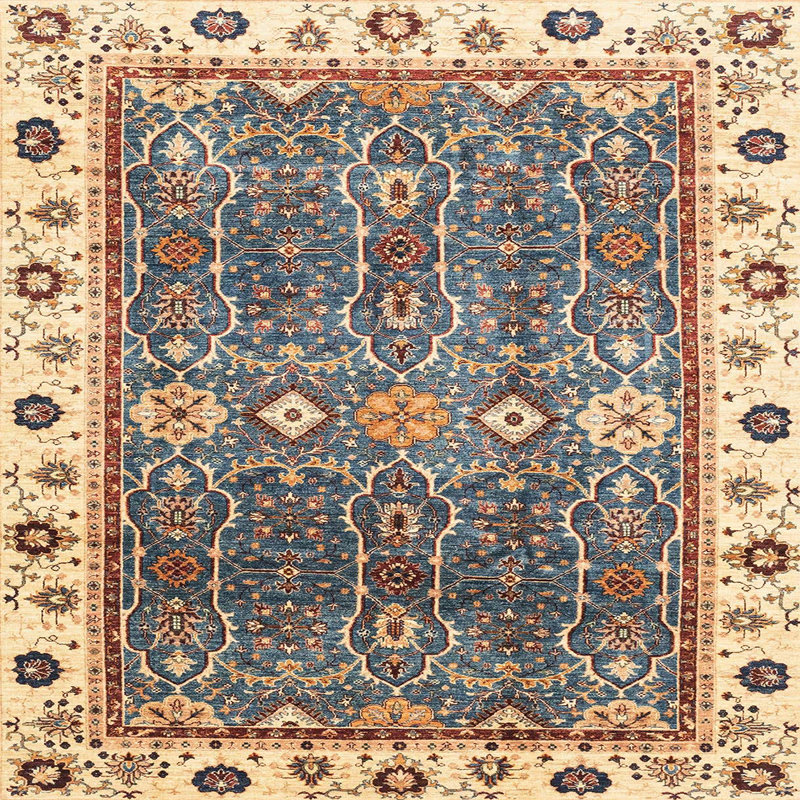 Abstract Indoor Rug, Square 7'