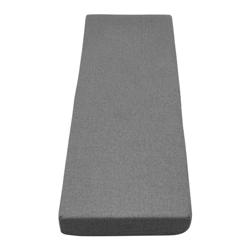 Outdoor Bench Seat Cushion, Dark Gray, 60" x 18"
