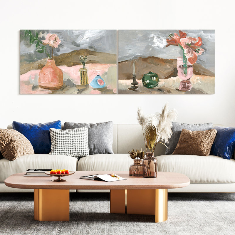«Nature morte rustique I et II» 2 pièces