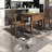 Compact Walnut Dining Table Sets With Extendable Leaf And Chairs